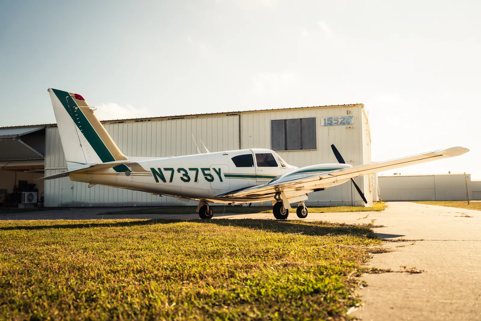Piper Twin Comanche after an exterior detail